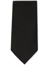 Dolce & Gabbana Woven Silk Tie In Black