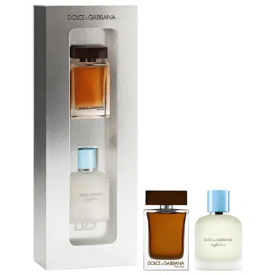 Dolce & Gabbana The One For Men Eau De Parfum & Light Blue Eau De Toilette Mini Cologne Duo Set 0.16 Oz/5ml