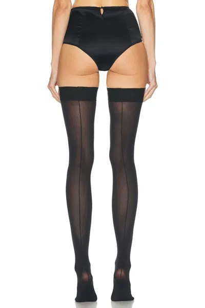 Dolce & Gabbana Thigh High Sock In Black