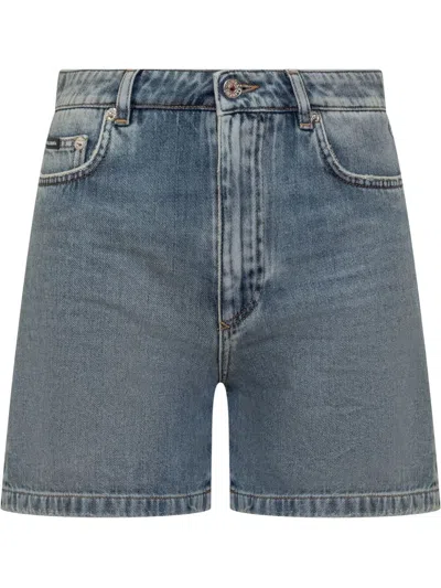 DOLCE & GABBANA THIGH-LENGTH DENIM SHORTS