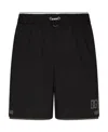 Dolce & Gabbana Thigh-length Monogram-print Swim Shorts In Black