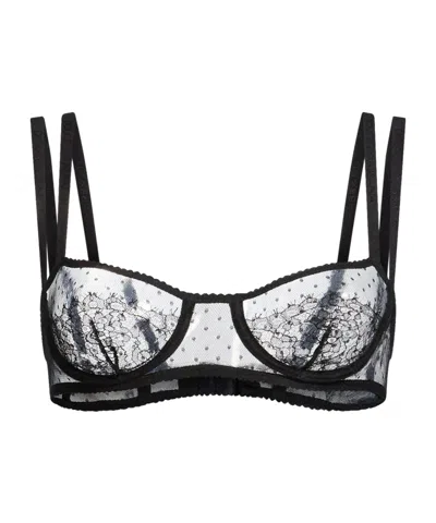 Dolce & Gabbana Thin Balcony Bra In Black