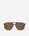 Dolce & Gabbana Thin Profile Sunglasses In Havana