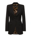 Dolce & Gabbana Pinstripe Jacket In Brown