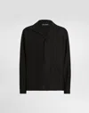 Dolce & Gabbana Three-button Linen Shirt In Black