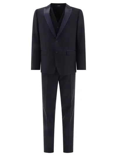 Dolce & Gabbana Luxurious Blue Three-piece Suit For Men