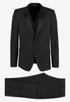 Dolce & Gabbana Three-piece Suit In Wool And Silk In Black