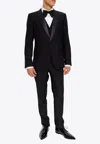 Dolce & Gabbana Three-piece Wool Suit In Navy