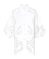Dolce & Gabbana Oversize Cotton Shirt With Cut-out Detailing In White