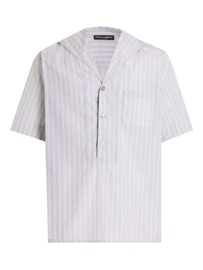 Dolce & Gabbana Three-button Short Sleeved Shirt In White