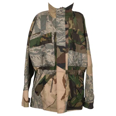 Pre-owned Dolce & Gabbana Three-camouflage Men's Parka In Gray