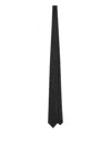 Dolce & Gabbana Black Tie With Tie Closure On The Rear And All-over Logo Embroidery In Silk Man In Black