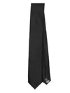 Dolce & Gabbana Martini Black Tie With Pointed Tip In Silk Man In Blue