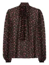 Dolce & Gabbana Tie-neck Floral Blouse In Multi