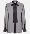 Dolce & Gabbana Sheer Long Sleeve Blouse In Black