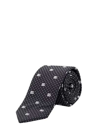 Dolce & Gabbana Tie In Nero/bianco