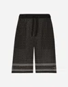 Dolce & Gabbana Tie-print Silk Jogging Shorts In Print