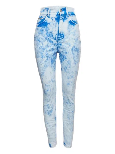 Pre-owned Dolce & Gabbana Tie-dye Jeans In White