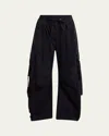 Dolce & Gabbana Waxed Faille Cargo Pants In Black