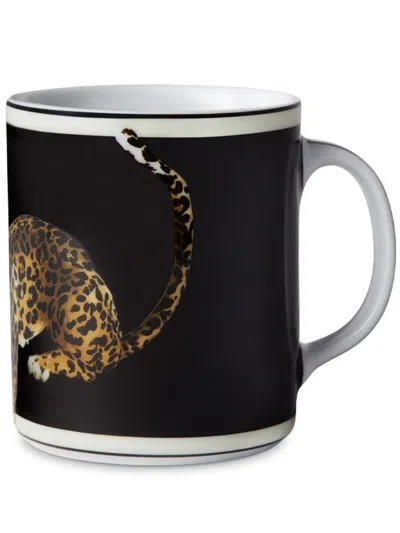 Dolce & Gabbana Porzellanbecher Mit Tiger-print In Black