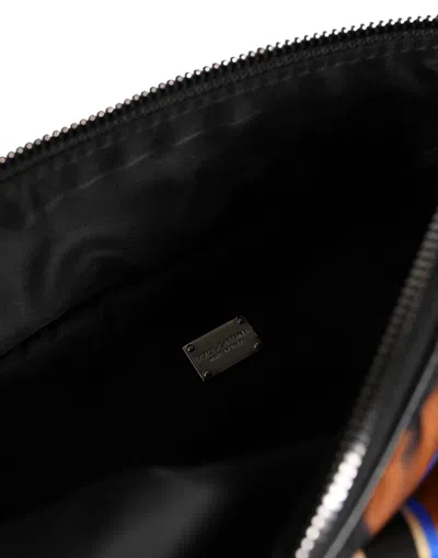 Dolce & Gabbana Tiger-print Nylon Belt Bag In Black