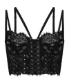 Dolce & Gabbana Lace Lingerie Corset With Straps And Eyelets In Black