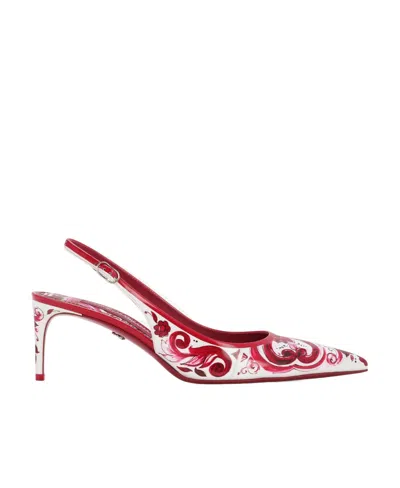 DOLCE & GABBANA DOLCE  GABBANA PRINTED SLINGBACK PUMPS