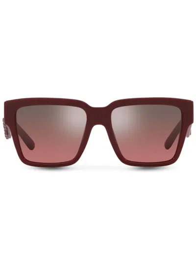 Dolce & Gabbana Dolce And Gabbana Pink Mirror Gradient Square Ladies Sunglasses Dg4436 30917e 59 In Red