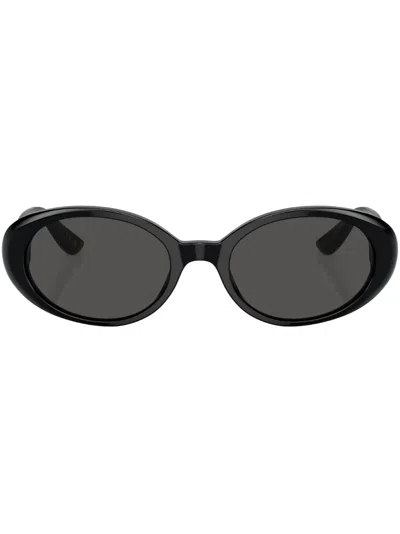 Dolce & Gabbana Tinted Round-frame Sunglasses In Black
