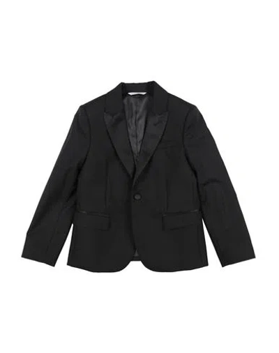 Dolce & Gabbana Babies'  Toddler Boy Blazer Black Size 7 Virgin Wool, Elastane, Polyester, Silk
