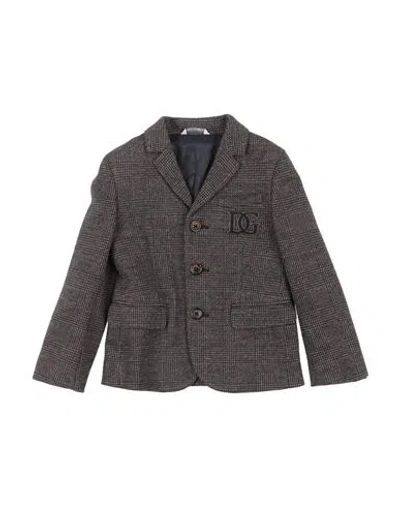 Dolce & Gabbana Babies'  Toddler Boy Blazer Brown Size 5 Cotton, Wool