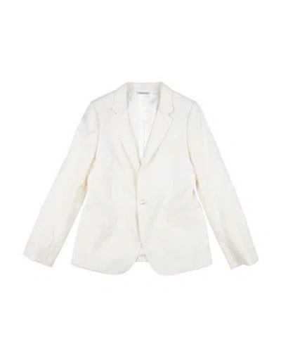 Dolce & Gabbana Babies'  Toddler Boy Blazer Cream Size 5 Virgin Wool, Silk In White