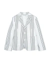 Dolce & Gabbana Toddler Boy Blazer White Size 5 Cotton, Polyamide, Elastane In Multi