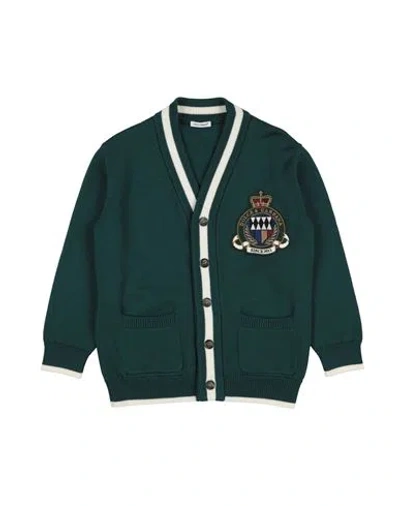 Dolce & Gabbana Babies'  Toddler Boy Cardigan Dark Green Size 5 Virgin Wool, Viscose, Polyester