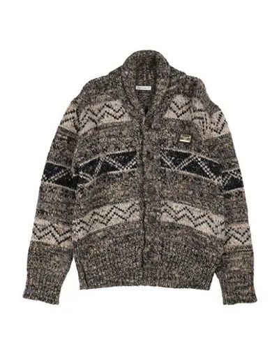 Dolce & Gabbana Babies'  Toddler Boy Cardigan Khaki Size 4 Acrylic, Wool, Alpaca Wool, Polyester, Zamak In Gray