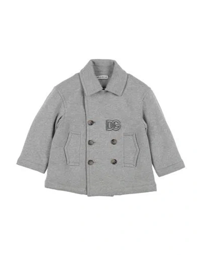 Dolce & Gabbana Babies'  Toddler Boy Coat Grey Size 5 Cotton, Polyester