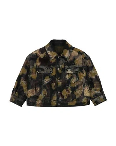 Dolce & Gabbana Babies'  Toddler Boy Denim Outerwear Khaki Size 5 Cotton, Elastane, Polyamide, Polyester, Zam In Brown