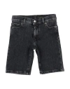 Dolce & Gabbana Toddler Boy Denim Shorts Black Size 4 Cotton, Elastane In Black
