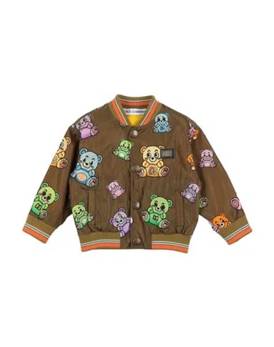 Dolce & Gabbana Toddler Boy Jacket Military Green Size 6 Polyamide In Green