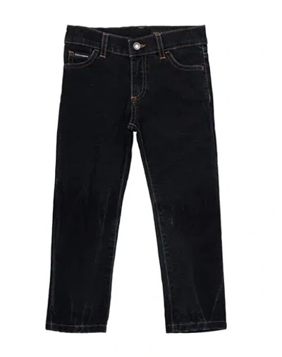Dolce & Gabbana Babies'  Toddler Boy Jeans Blue Size 4 Cotton, Viscose, Elastane In Black
