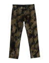 Dolce & Gabbana Toddler Boy Jeans Military Green Size 3 Cotton, Elastane, Polyester, Zamak, Polyamid In Green