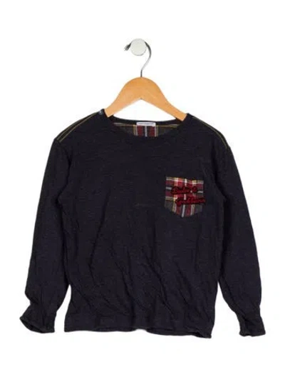 Pre-owned Dolce & Gabbana Babies' Toddler Boy's Long Sleeve Shirt In Gray
