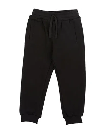 Dolce & Gabbana Babies'  Toddler Boy Pants Black Size 4 Cotton, Elastane, Abs - Acrylonitrile Butadiene Styre