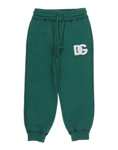 Dolce & Gabbana Babies'  Toddler Boy Pants Green Size 7 Cotton, Viscose, Wool, Polyester, Cashmere