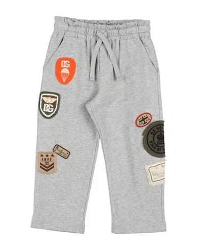 Dolce & Gabbana Babies'  Toddler Boy Pants Light Grey Size 3 Cotton, Polyester, Linen, Acrylic, Wool