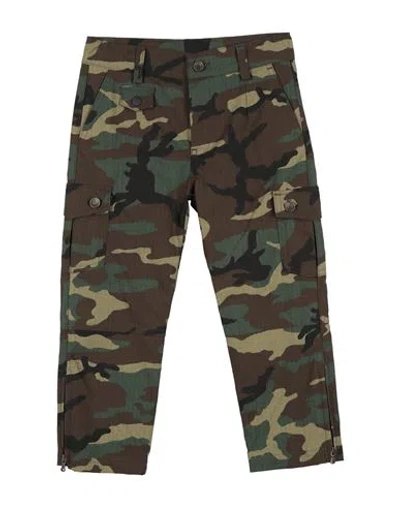 Dolce & Gabbana Babies'  Toddler Boy Pants Military Green Size 3 Cotton, Polyester, Zamak