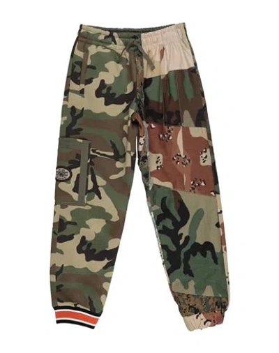 Dolce & Gabbana Babies'  Toddler Boy Pants Military Green Size 5 Polyester, Cotton, Polyamide, Linen, Elastan