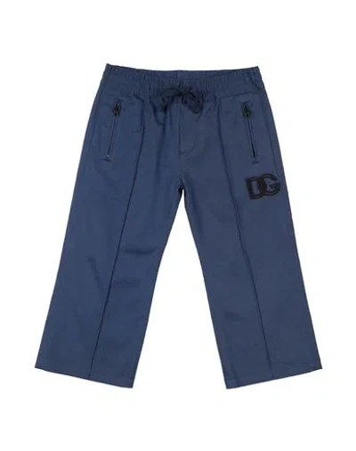 Dolce & Gabbana Babies'  Toddler Boy Pants Navy Blue Size 3 Cotton, Elastane