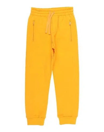 Dolce & Gabbana Toddler Boy Pants Ocher Size 7 Cotton, Elastane In Yellow