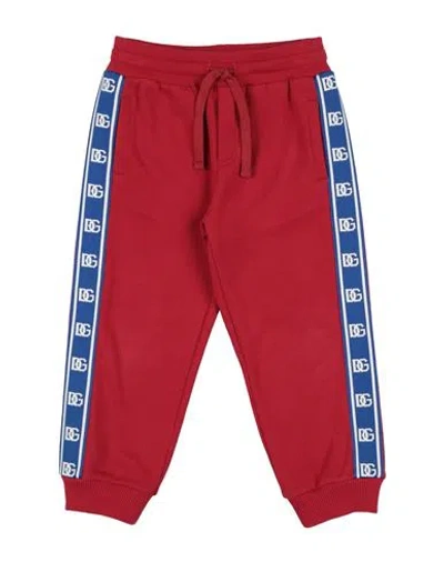 Dolce & Gabbana Babies'  Toddler Boy Pants Red Size 3 Cotton, Polyester, Elastane, Viscose